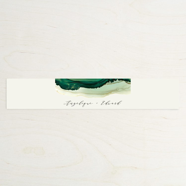 "Flow" - Belly Bands in Emerald by Three Kisses Studio - Front