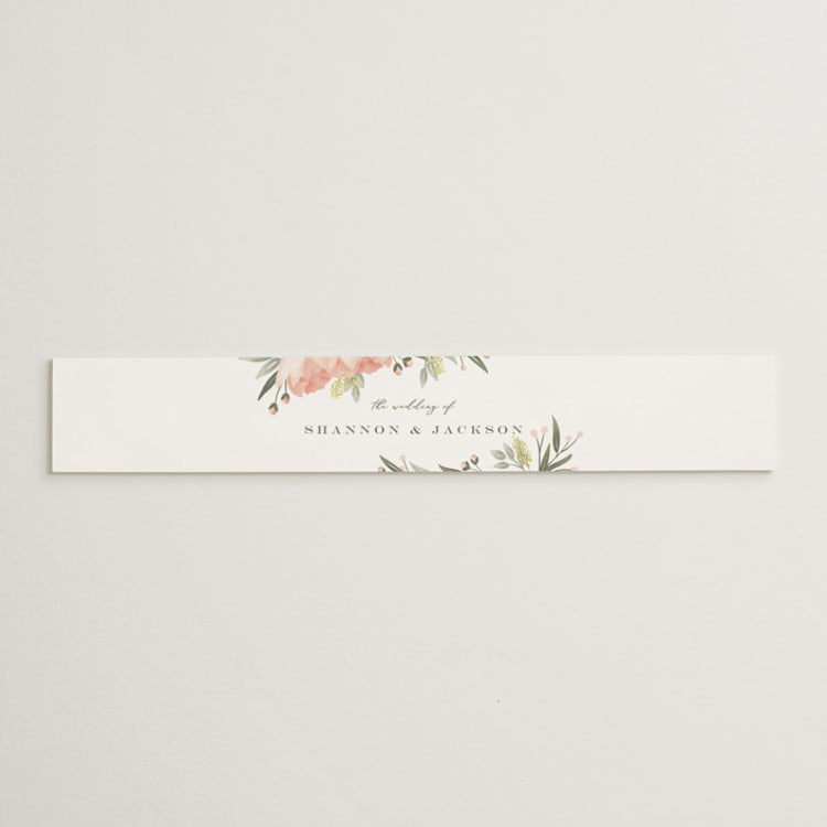 "Peony Wreath" - Belly Bands in Peach by Joanna Griffin - Front