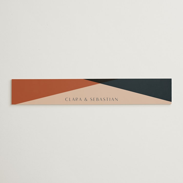 "Bold Geometric" - Belly Bands in Terracotta by Morgan Kendall - Front