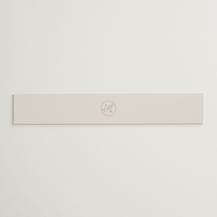 "Emblem" - Belly Bands in Champagne by Everett Paper Goods - Front