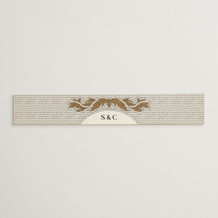 "Floral mosaic" - Belly Bands in Sand by GeekInk Design - Front