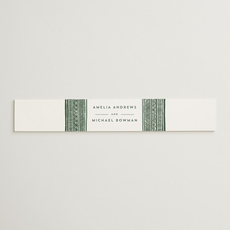"Block Print Frame" - Belly Bands in Fern by Katharine Watson - Front