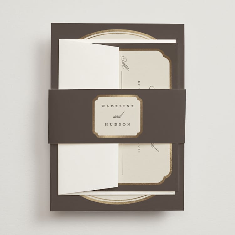 "Arch Frame" - Belly Bands in Cognac by Emily Betts - Front