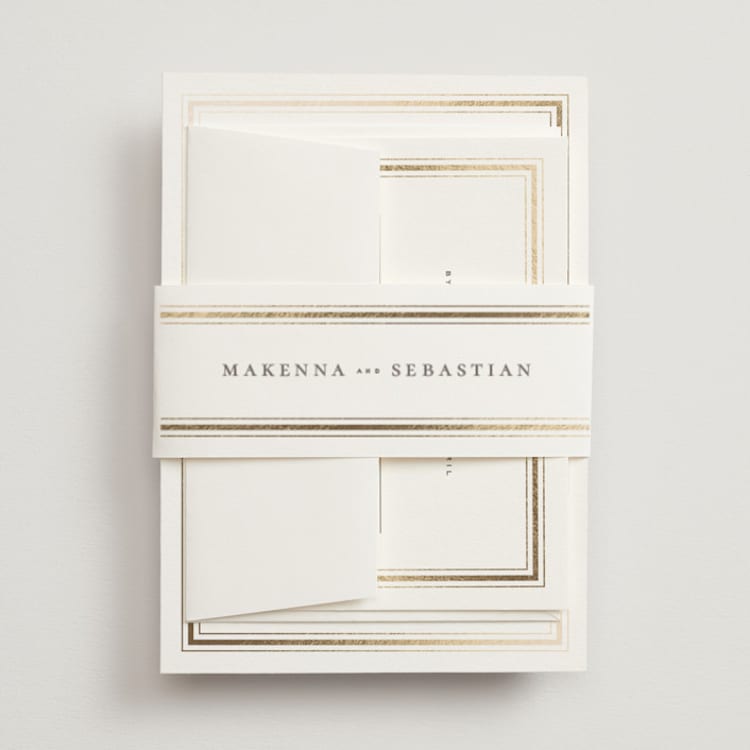 "Hampton" - Belly Bands in Chantilly by Wildfield Paper Co - Front