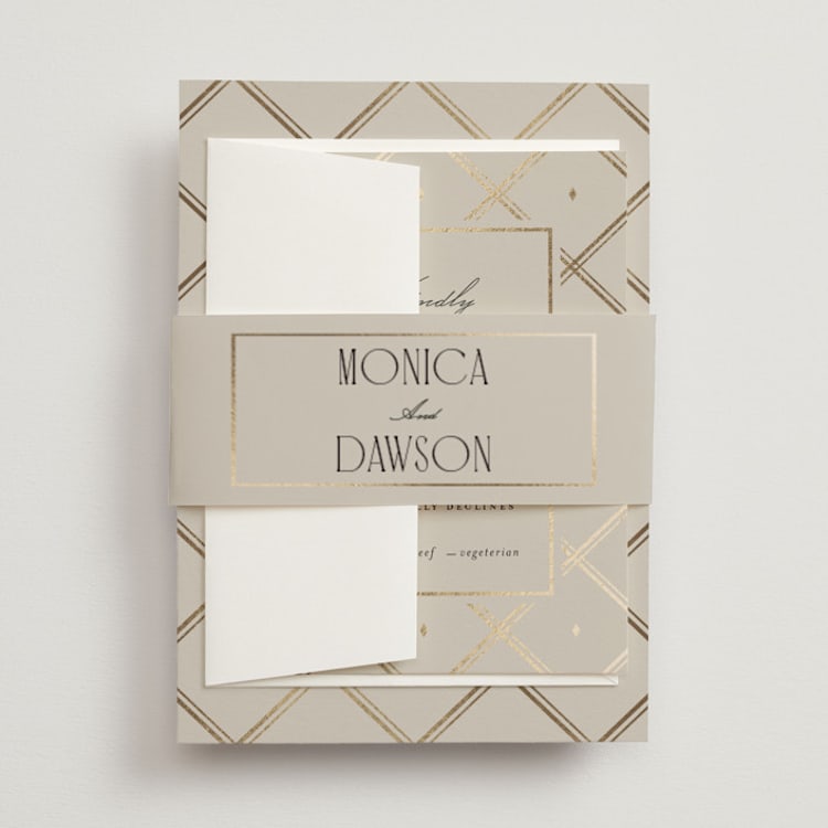 "Luxe Lines" - Belly Bands in Champagne by Kristin Oliversen - Front