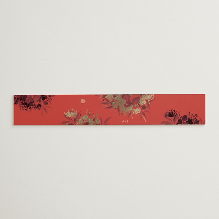 "Happiness" - Belly Bands in Cherry by Shannon Chen of Four Wet Feet Studio - Front