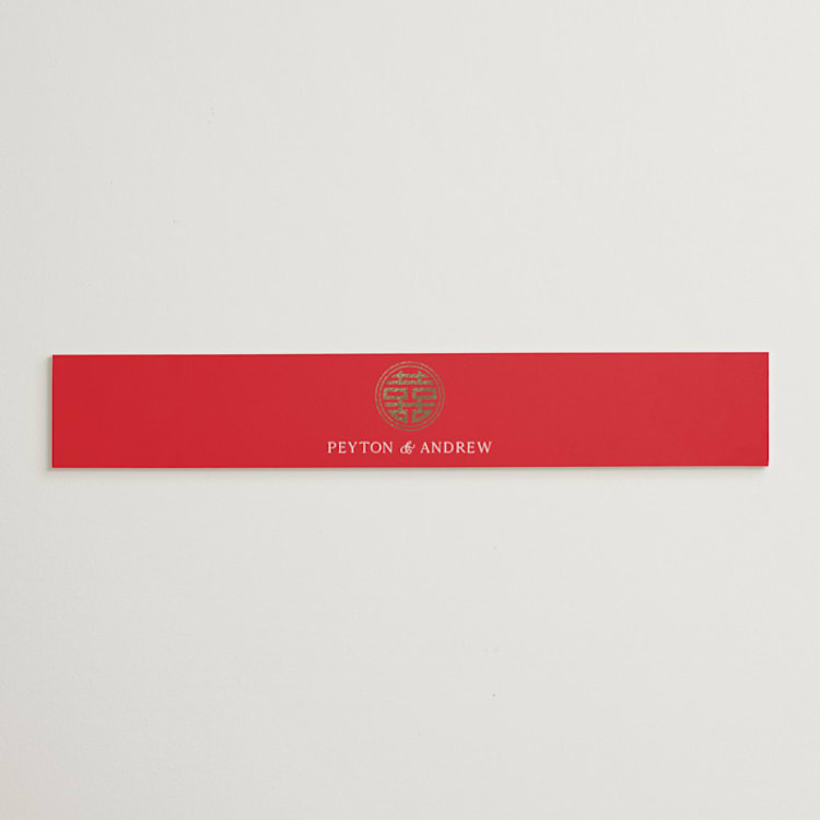 "HAPPINESS x 2" - Belly Bands in Ruby by Melanie Kosuge - Front