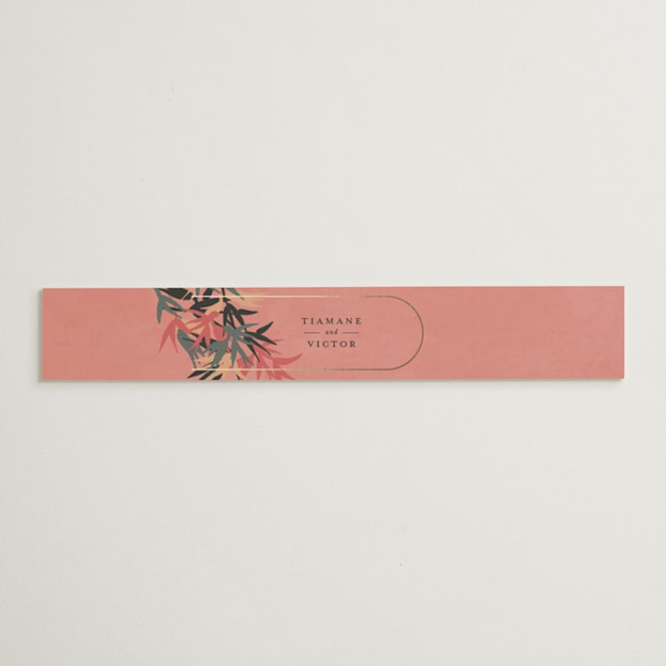 "Birds of Paradise" - Belly Bands in Coral by Julie Hebert - Front