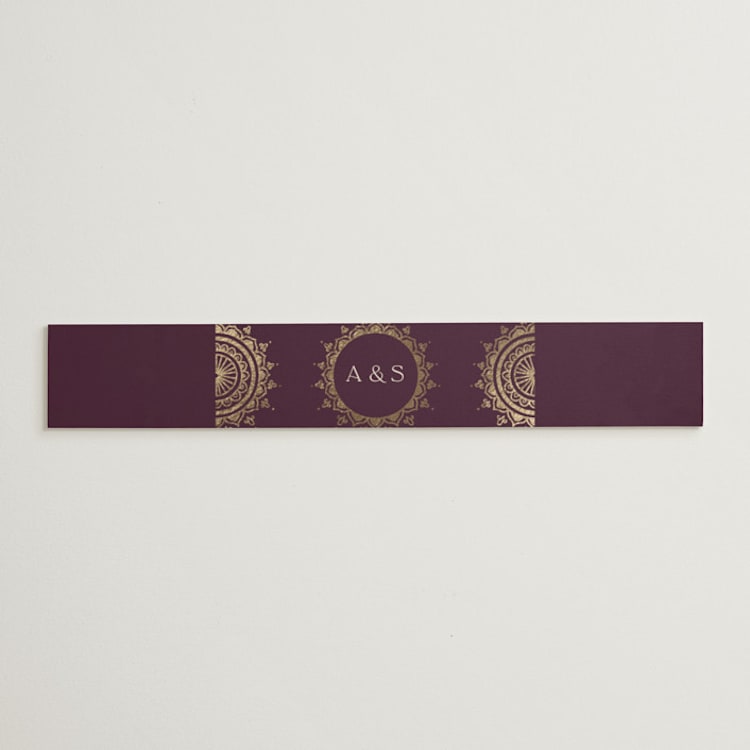 "Arunima" - Belly Bands in Plum by Randi Cirelli - Front