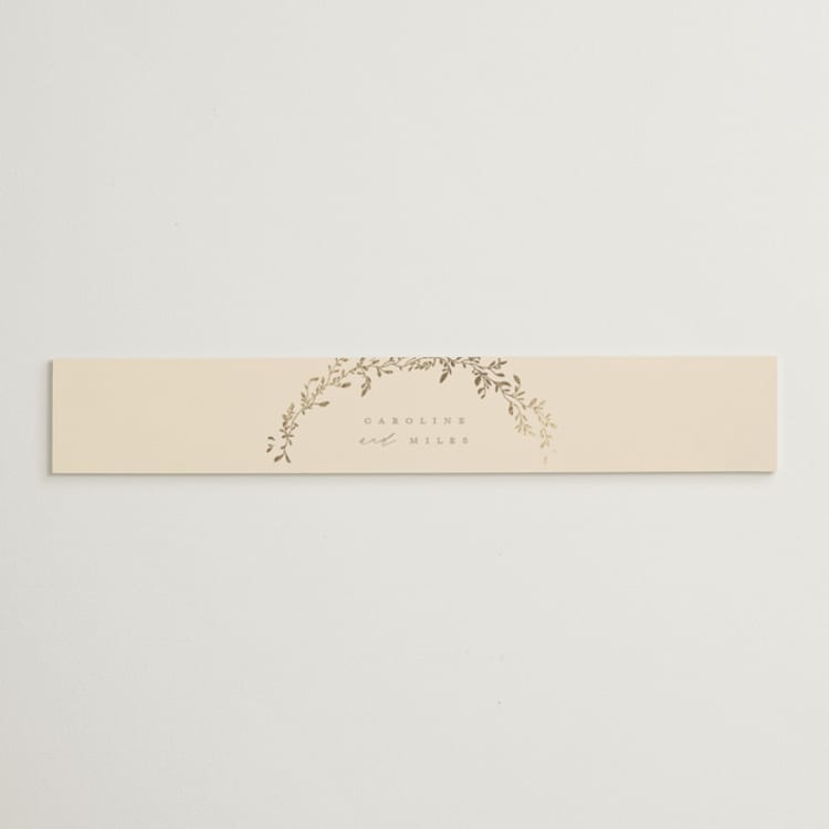"Leafy Garland" - Belly Bands in Sand by Creo Study - Front