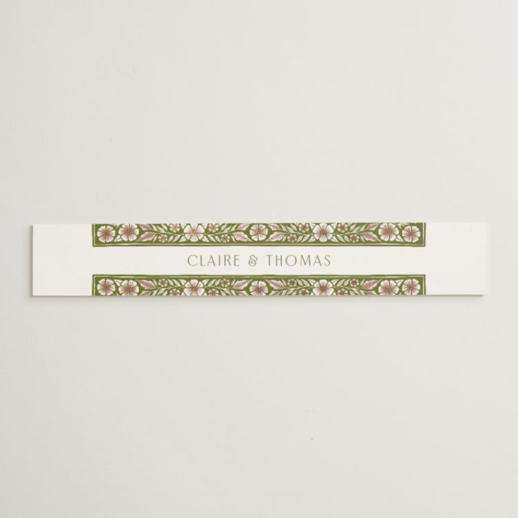 "Inlay Frame" - Belly Bands in Avocado by Katharine Watson - Front