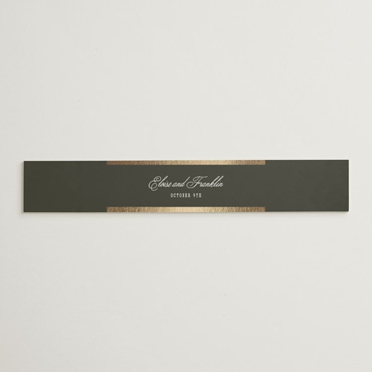 "Hillside" - Belly Bands in Graphite by Everett Paper Goods - Front