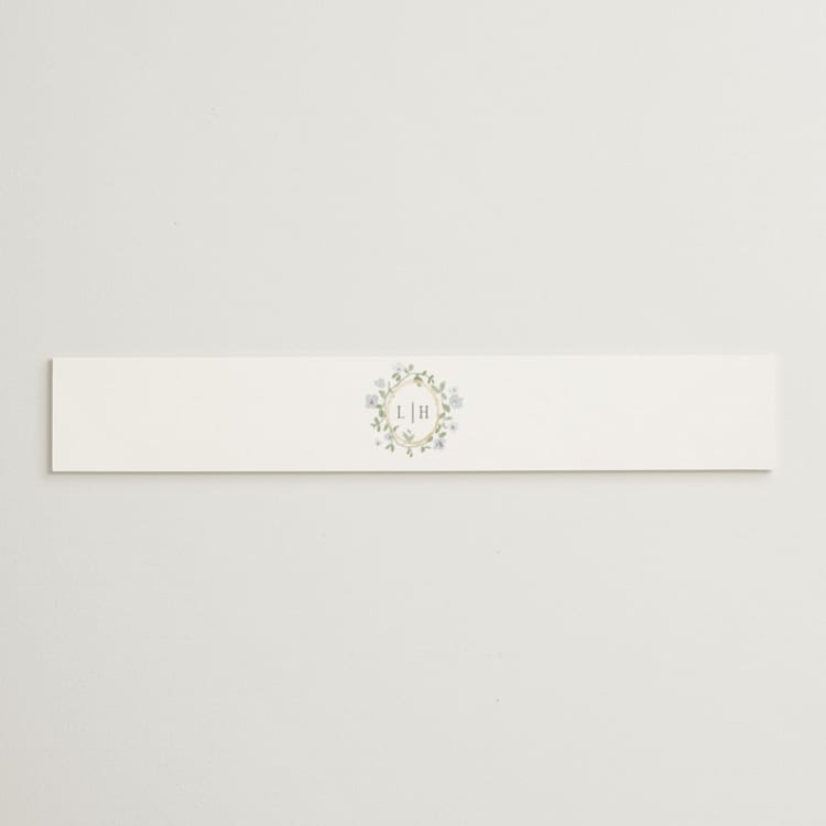 "Portico" - Belly Bands in Blue Bell by Everett Paper Goods - Front