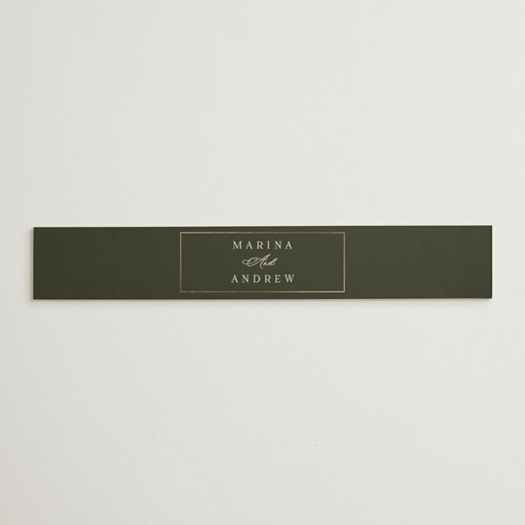 "Refined" - Belly Bands in Deep Olive by Nicole Walsh - Front