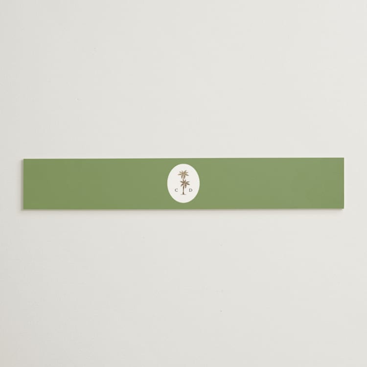 "Palm Monogram" - Belly Bands in Leaf by Olivia Raufman - Front