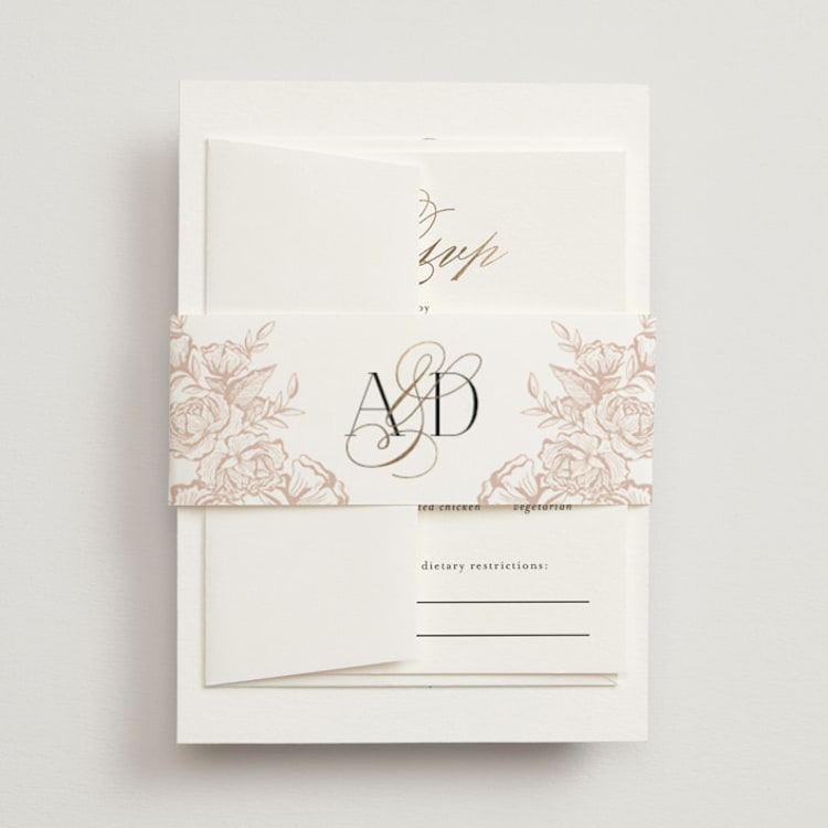 "Gilded Ampersand" - Belly Bands in Cotton by Jennifer Postorino - Front