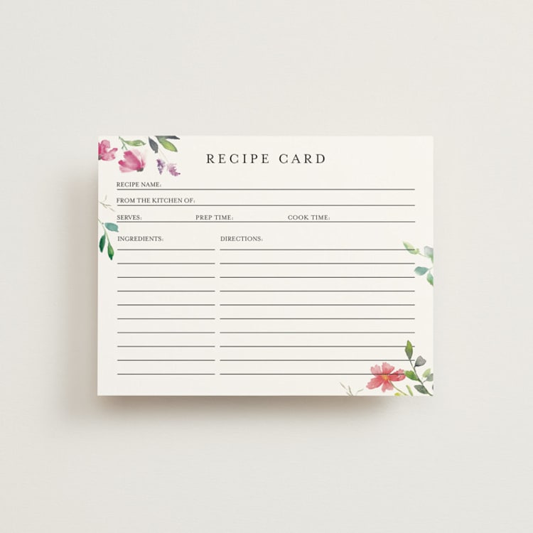 "Spring Wildflowers" - Bridal Shower Insert Cards in Floral by Mere Paper - Front