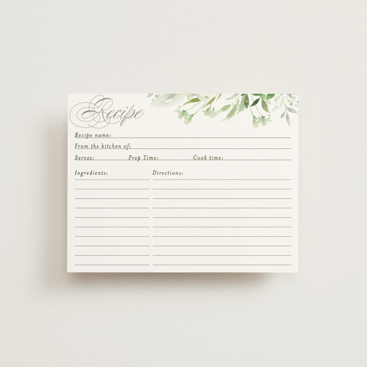 "Verdure" - Bridal Shower Insert Cards in Garden by Leah Bisch - Front