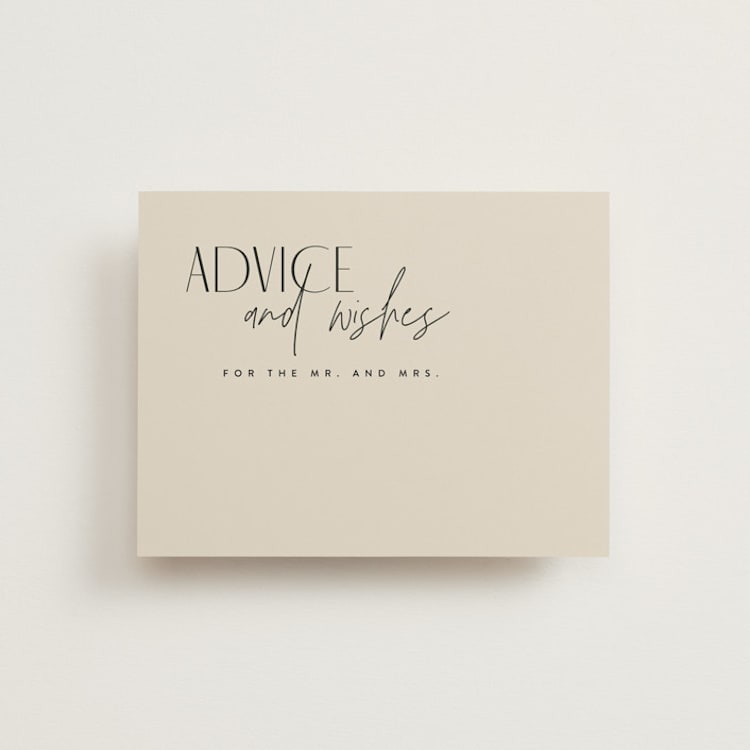 "Layered" - Bridal Shower Insert Cards in Natural by Kelly Schmidt - Front