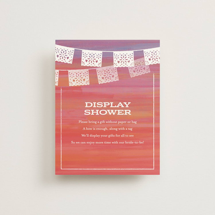 "Bridal Fiesta" - Bridal Shower Insert Cards in Aqua by Laura Moyer - Front
