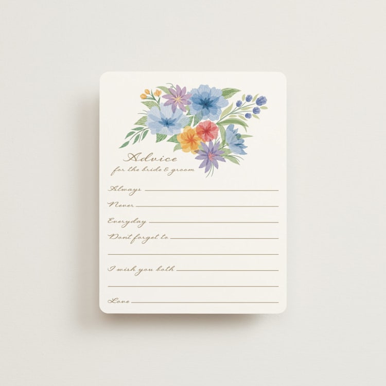 "Tea Party" - Bridal Shower Insert Cards in Chamomile by Paper Sun Studio - Front