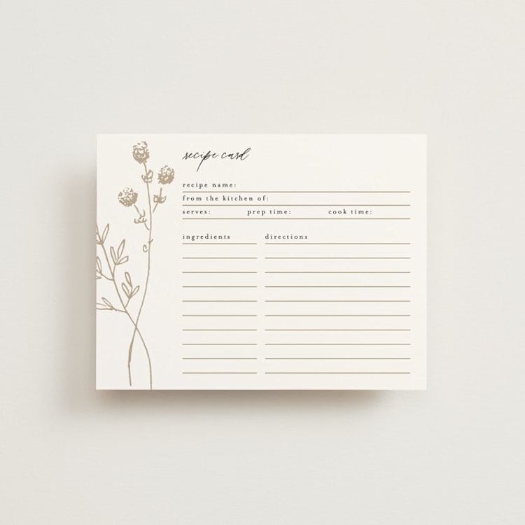 "Rustic Elegance" - Bridal Shower Insert Cards in Silk by Kelly Schmidt - Front