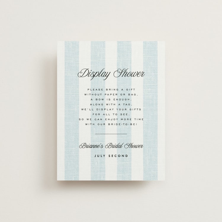 "Coastal" - Bridal Shower Insert Cards in Oceanside by Kelly Schmidt - Front