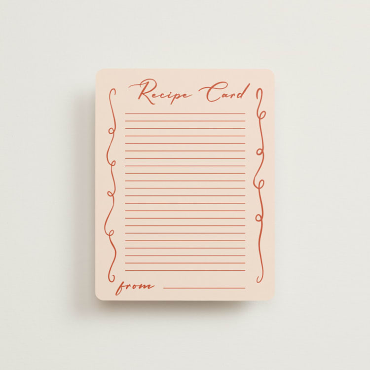 "Bridal Crest" - Bridal Shower Insert Cards in Peach by Sherley Ferreira - Front