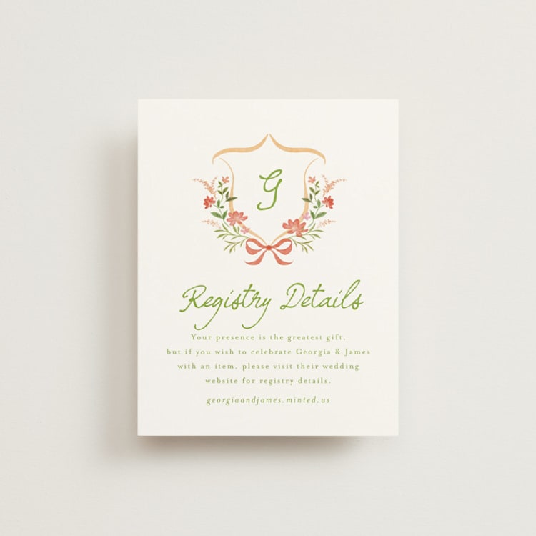 "Grandview" - Bridal Shower Insert Cards in Sunset by Melanie Kosuge - Front
