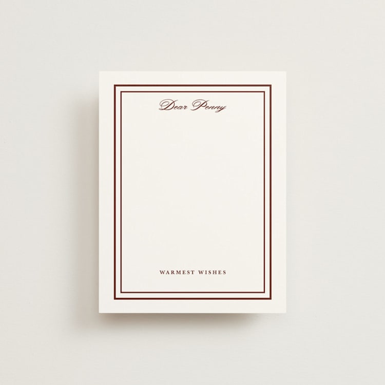 "East Coast Formal" - Bridal Shower Insert Cards in Mahogany by Katie Ylinen - Front