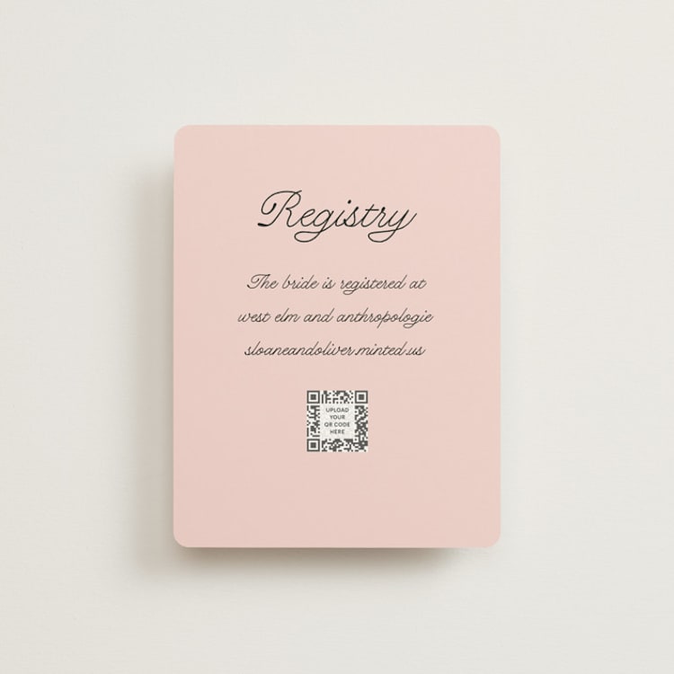 "Lola" - Bridal Shower Insert Cards in Strawberry by Morgan Kendall - Front