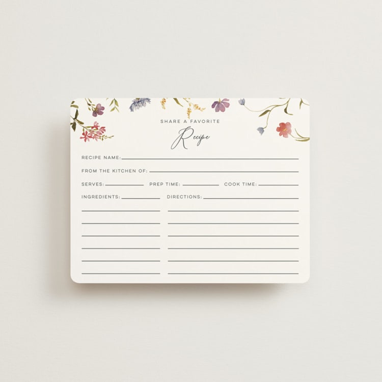 "Untied" - Bridal Shower Insert Cards in Sherbert by Erin Hodges - Front
