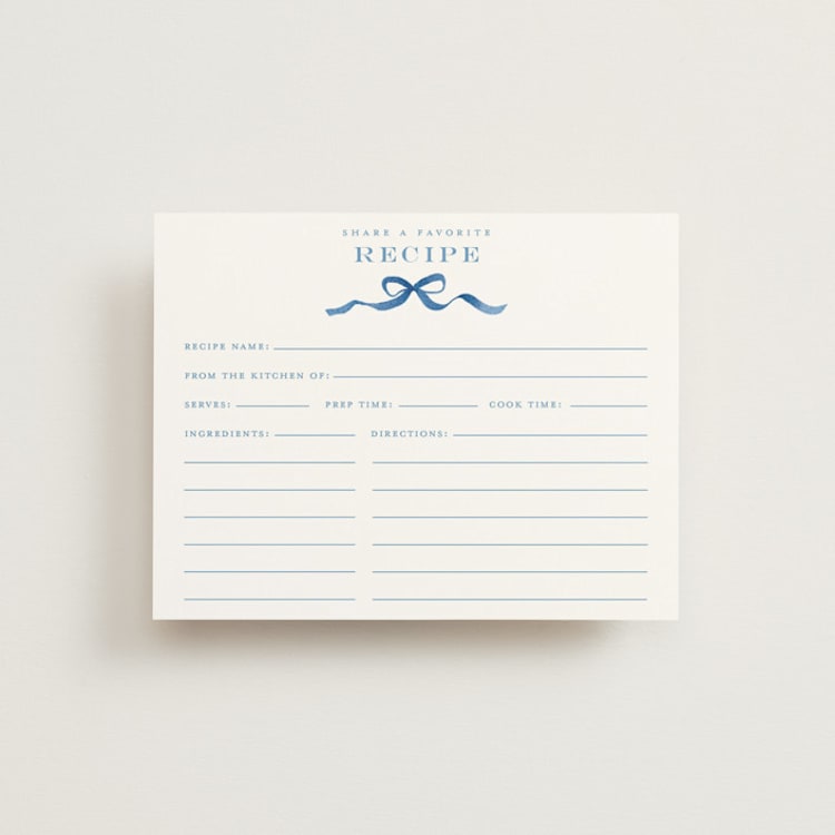 "Royal" - Bridal Shower Insert Cards in Cobalt by Petra Kern - Front