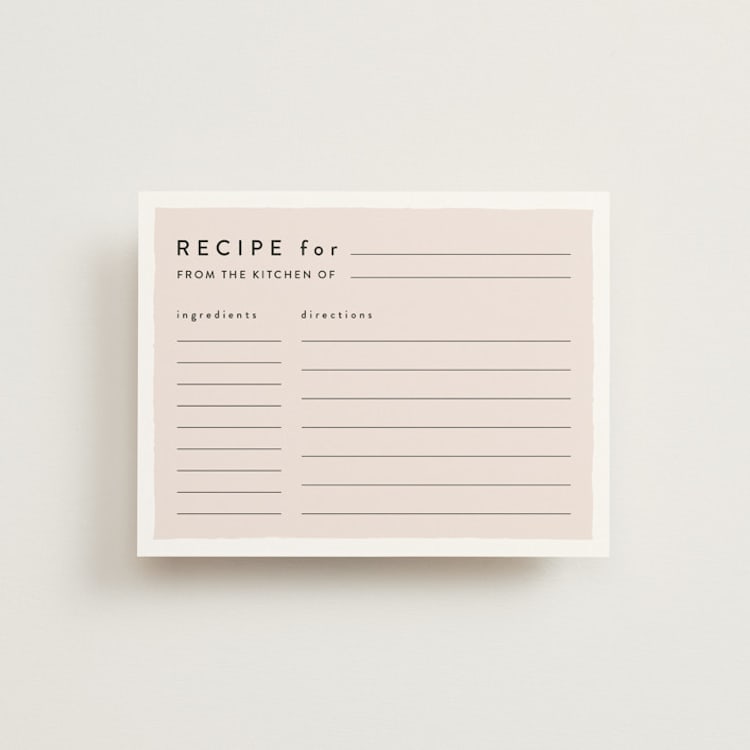 "Brunch for the bride" - Bridal Shower Insert Cards in Blush by Lea Delaveris - Front
