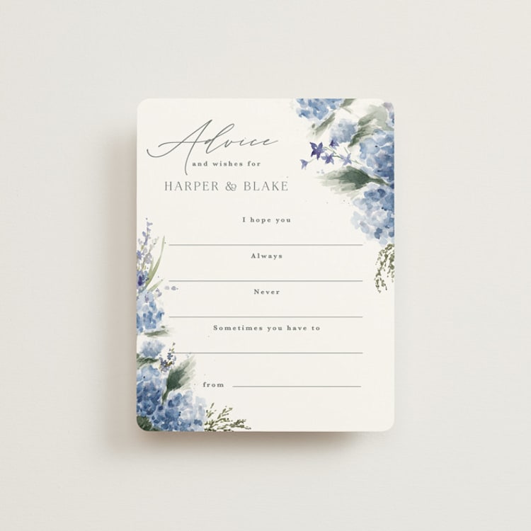 "english garden" - Bridal Shower Insert Cards in Sky by Kate Ahn - Front