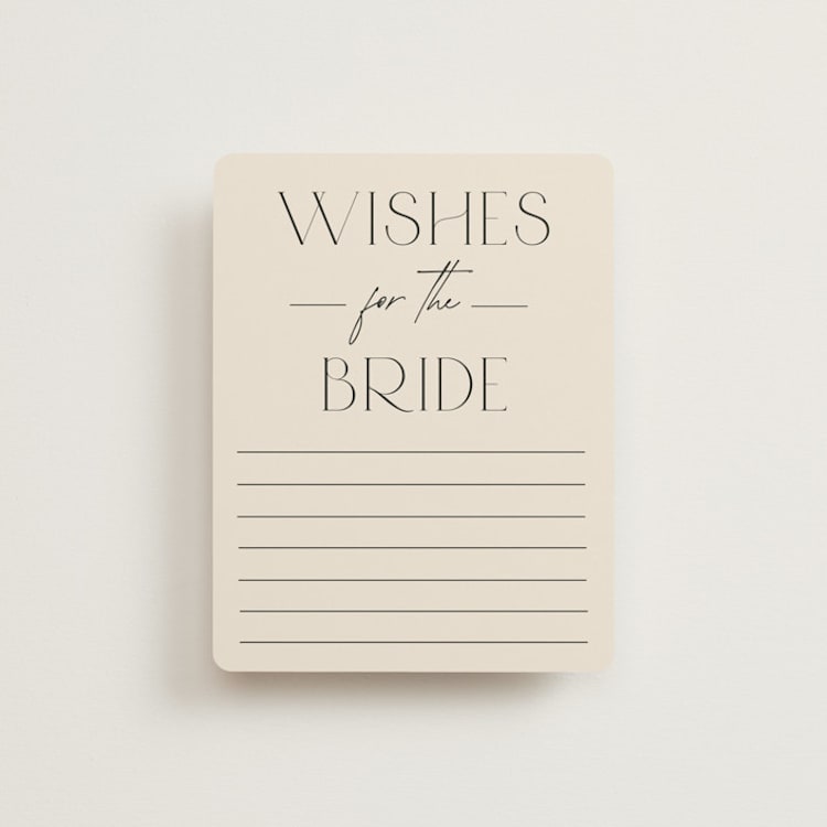 "Bridal Brunch" - Bridal Shower Insert Cards in Ecru by Erica Krystek - Front