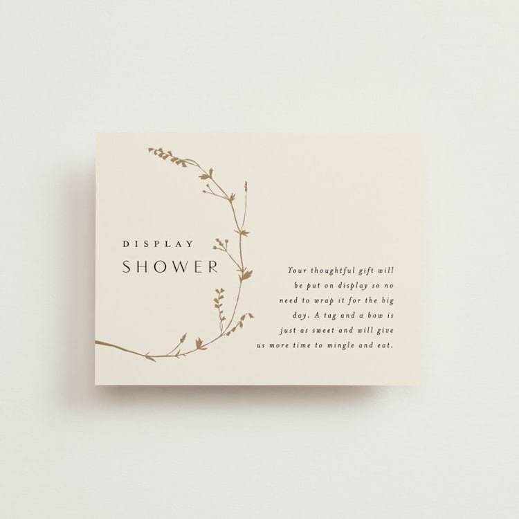 "Vine Wrap" - Bridal Shower Insert Cards in Eggshell by Amy Kross - Front
