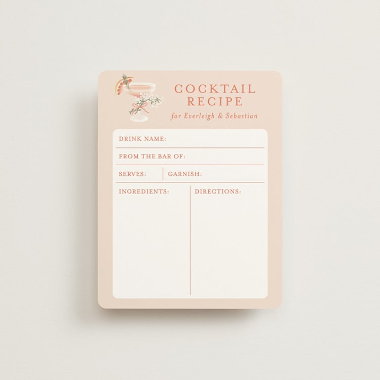 "pamplemousse" - Bridal Shower Insert Cards in Agrume by Jamie Alexander - Front