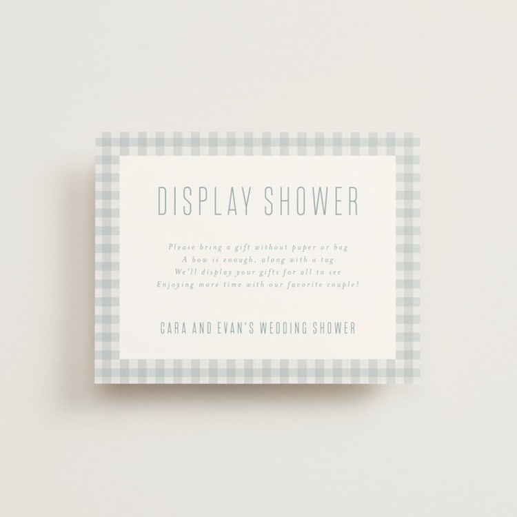 "Charming" - Bridal Shower Insert Cards in Sky by Lea Delaveris - Front