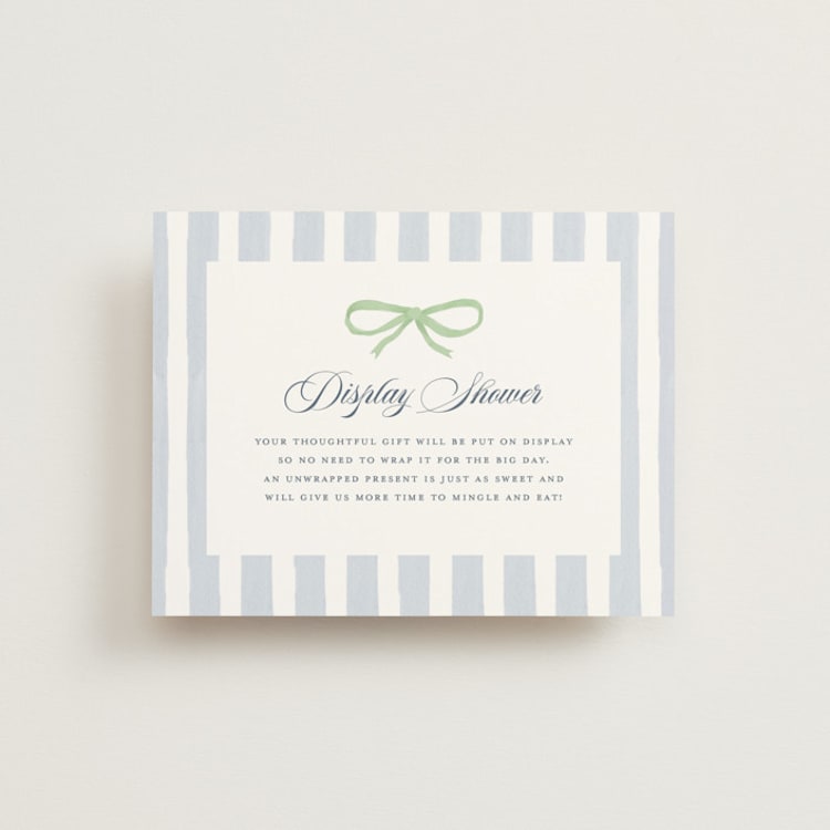 "Celina" - Bridal Shower Insert Cards in Mint by Pati Cascino - Front