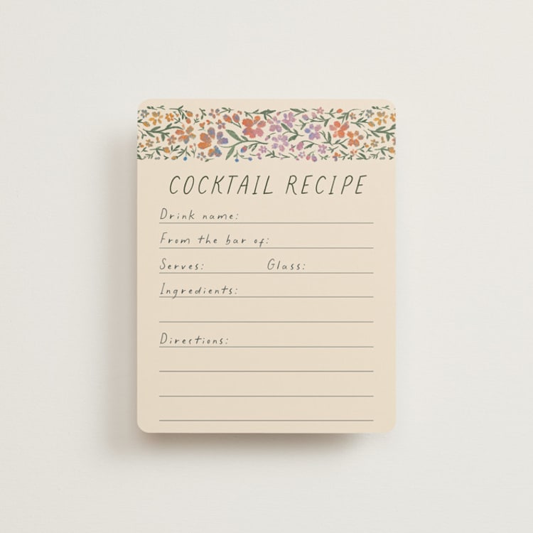 "Wildflowers" - Bridal Shower Insert Cards in Confetti by 2birdstone - Front