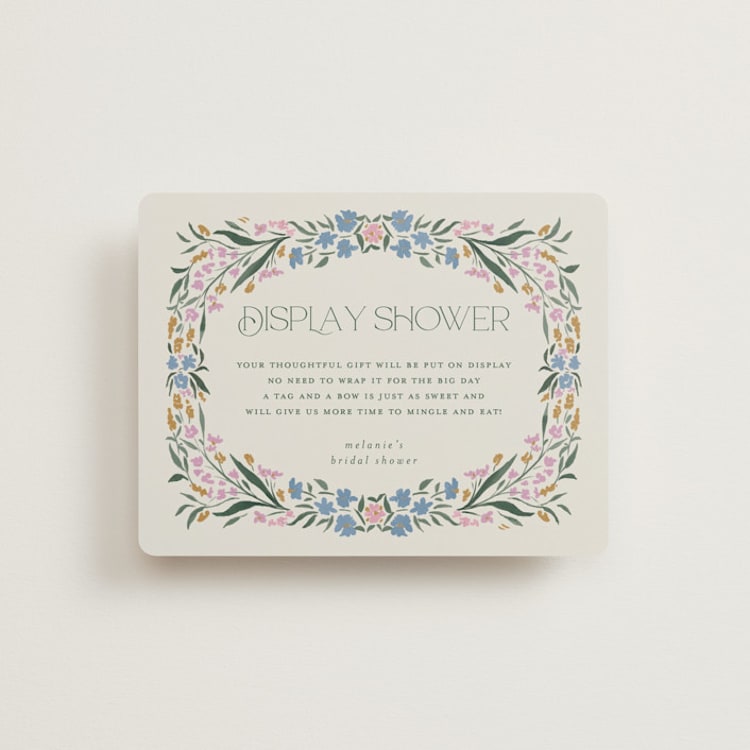 "paonne" - Bridal Shower Insert Cards in Peacock by Vera Lim - Front