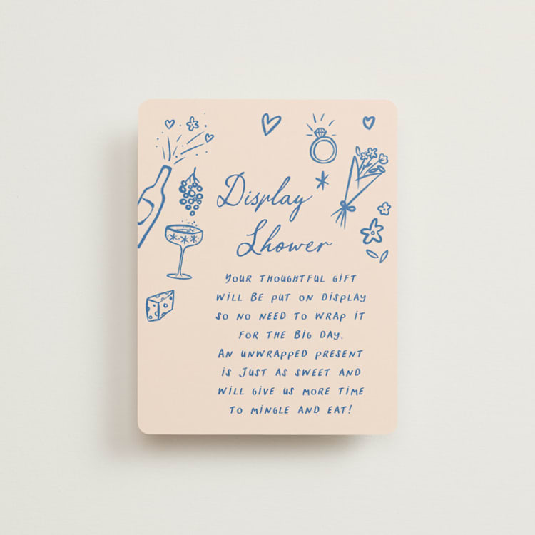 "chomchom" - Bridal Shower Insert Cards in Royal by chocomocacino - Front