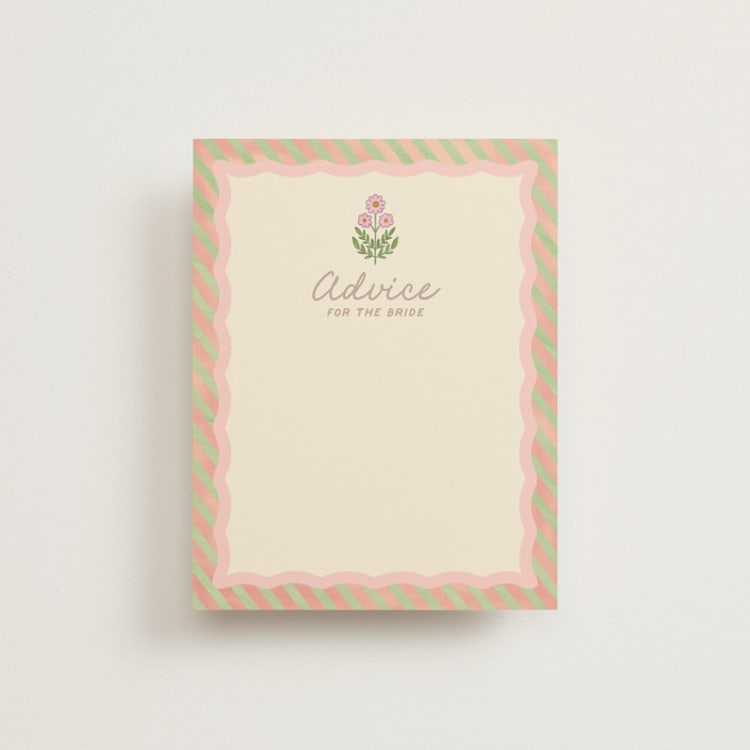 "Botanical Maximalism" - Bridal Shower Insert Cards in Poppy by Creo Study - Front