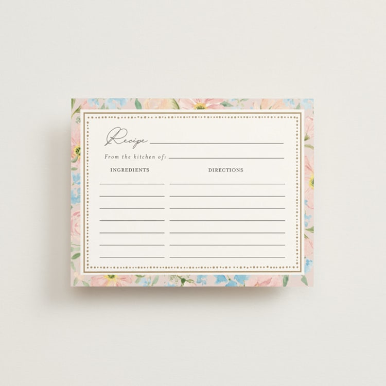"Fiona" - Bridal Shower Insert Cards in Bisque by Itsy Belle Studio - Front