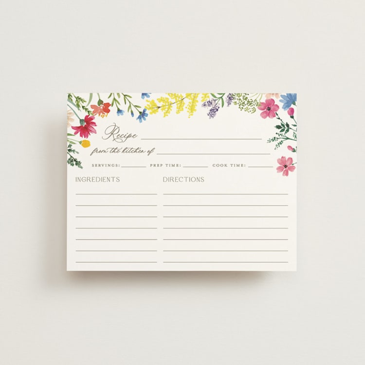 "The Conservatory" - Bridal Shower Insert Cards in Garden by Yaling Hou Suzuki - Front