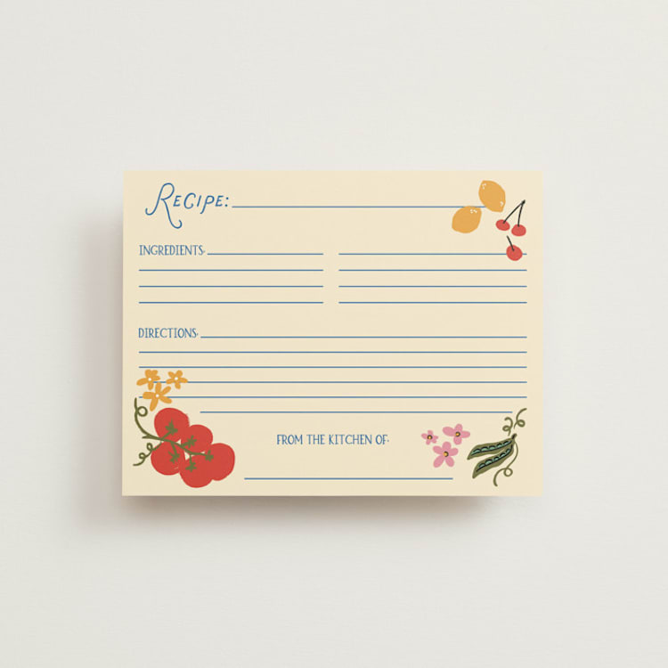 "Freshly Off the Market" - Bridal Shower Insert Cards in Vanilla by Jenna Holcomb - Front
