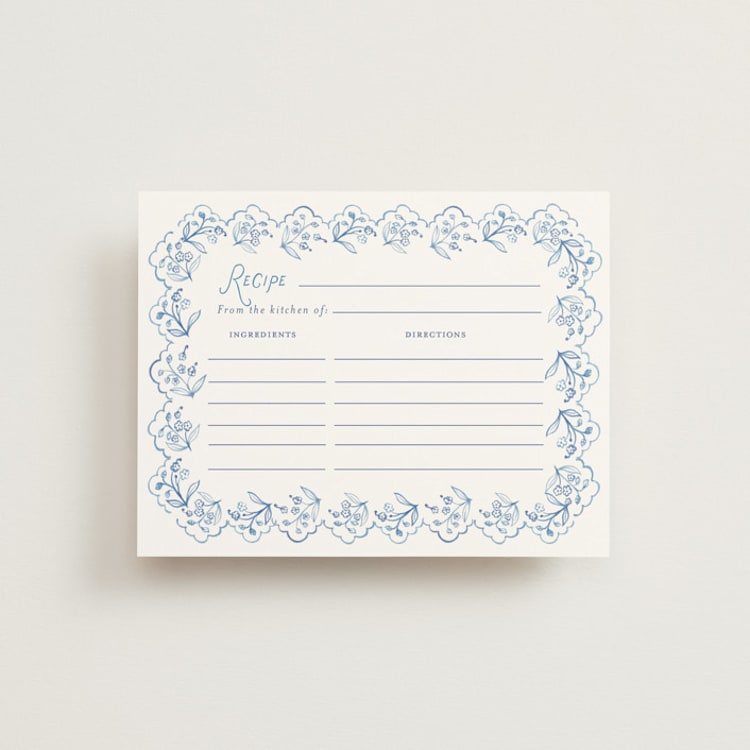 "Clara" - Bridal Shower Insert Cards in Frost by Itsy Belle Studio - Front