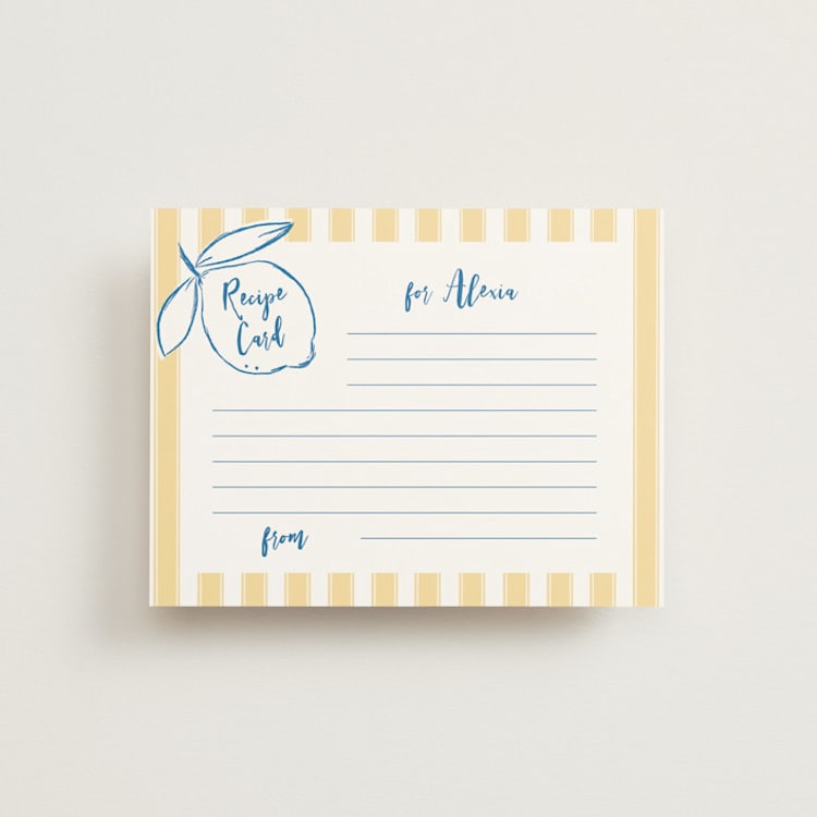 "Citrine" - Bridal Shower Insert Cards in Lemon by Jelena Vuletic - Front