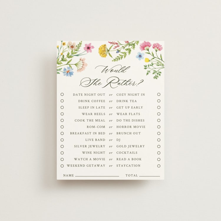 "Bright Garden" - Bridal Shower Insert Cards in Garden by Yaling Hou Suzuki - Front